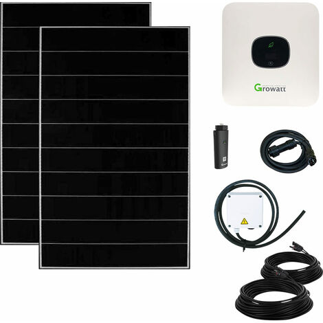 600 Watt Plug & Play Solaranlage mit Growatt Wechselrichter, Aufputzsteckdose, Hyundai