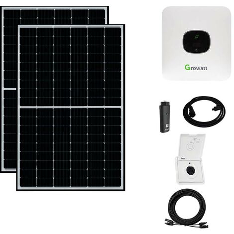 600 Watt Plug & Play Solaranlage mit Growatt Wechselrichter, Unterputzsteckdose, Astronergy