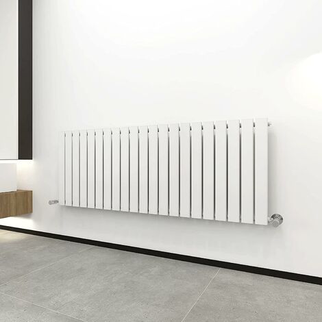 600 x 1428mm Single Designer Flat Panel Central Heating Radiator WHITE
