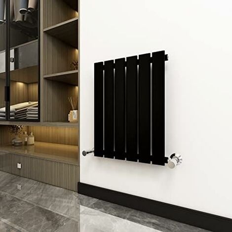 600 x 408mm Single Designer Flat Panel Central Heating Radiator MATT BLACK