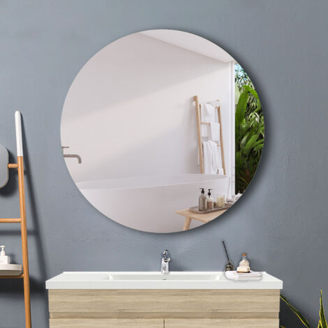 600 X 600 MM Environmental friendly Round Mirror with Copper-free ,Explosion-proof, Vertical