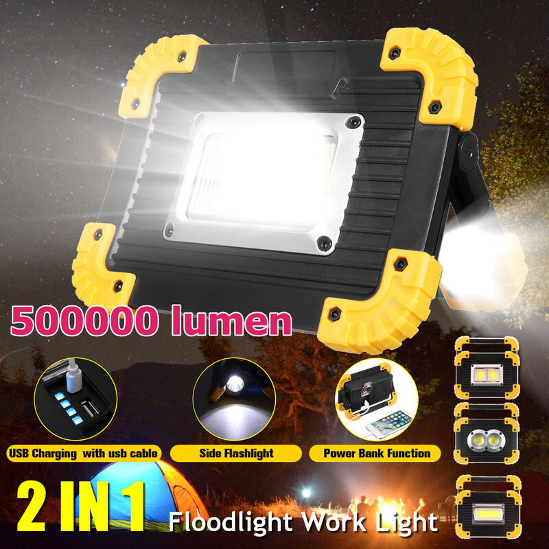 

600000LM Linternas LED COB portátiles USB Lámpara de trabajo de punto de carga recargable USB Camping al aire libre (Estilo A)