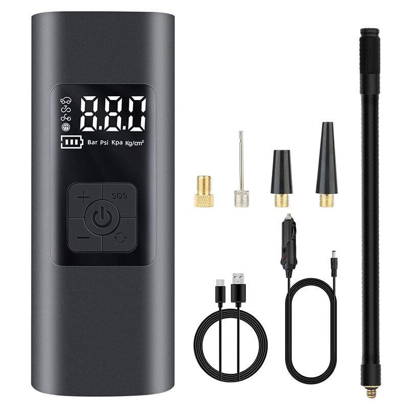 Aougo - 6000mAh Mini Compresseur Portatif Gonfleur de Pneu de Voiture 150Psi Pompe à vélo électrique avec sos Light Pompe à air Rechargeable avec