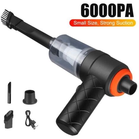 6000PA-Aspirateur de voiture puissant sans fil-aspirateur voiture-Avec 3 buses