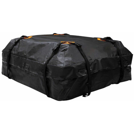 600D Bolsa de carga a prueba de agua Techo del automóvil Portador de carga Bolsa de equipaje universal Bolsa de cubo de almacenamiento para viajes Camping, modelo: Negro