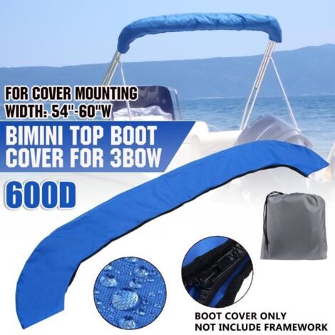600D Marine Replacement Housse de Stockage Bimini Top à 3 arceaux Bleu 54&quot-60&quotw