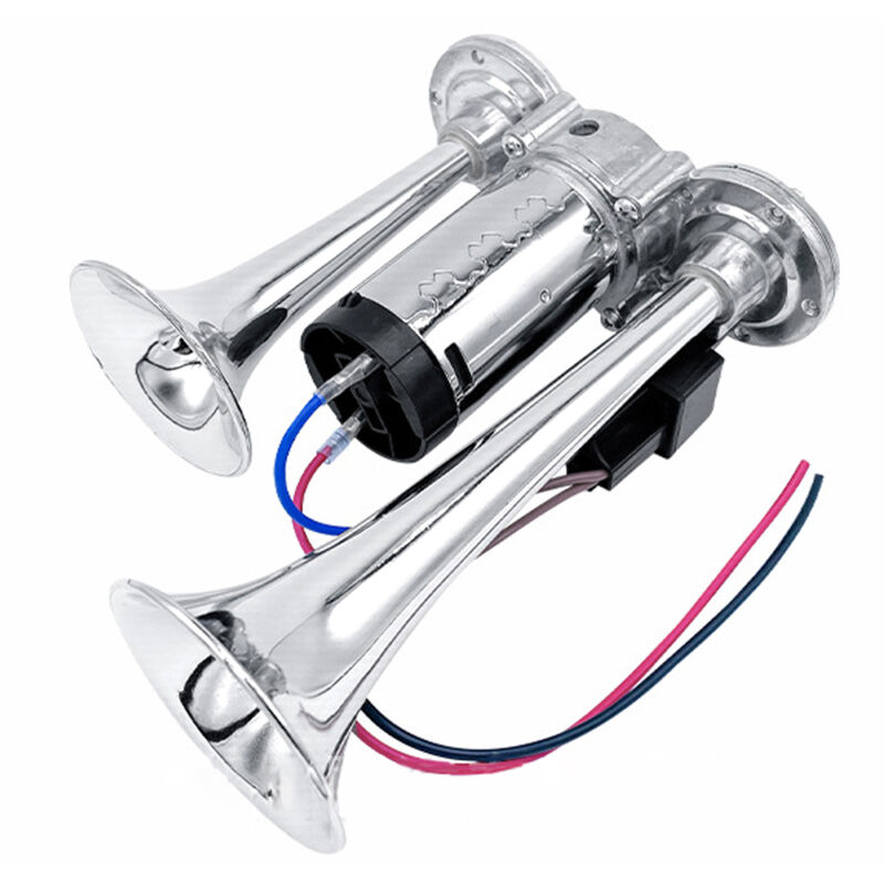 Lifcausal - Trompettes doubles 600DB, kit de klaxons super puissants avec compresseur universel pour voitures 12 v, motos, camions, trains, bateaux