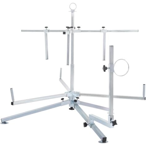 GOJOY 600M 200KG Fußbodenheizung Rohrhaspel Abroller aus Eisen, Einstellbares Fußbodenheizungsrohre Aufwickler Rohrrichtgerät, Fußbodenheizung Verbundrohre Abrollgerät für Rohr PEX, PERT