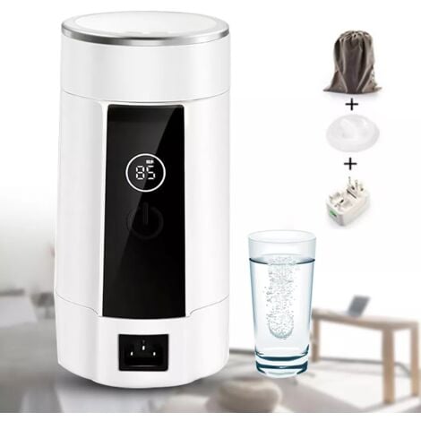 600ML Mini Bouilloire en Acier Inoxydable, 600W Petite Bouilloire de Voyage Portable, Durée d'ébullition 4'38''.