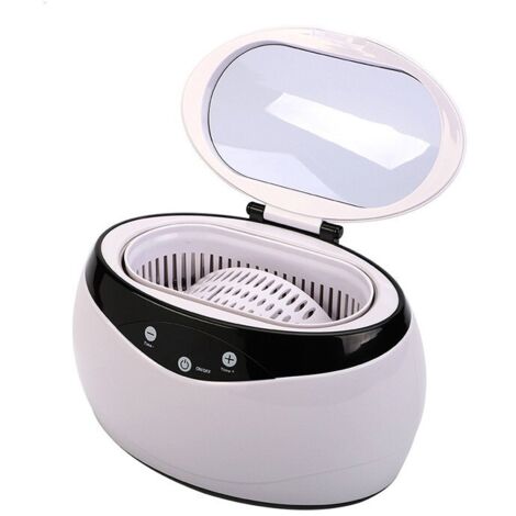 600ML Nettoyeur Ultrasons, 40000Hz Machine de Nettoyeur Bijoux à Ultrason, Blanc0