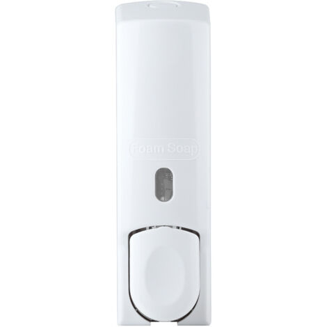600ml Wall Mounted Manual Foam Soap Liquid Dispenser Lotion Box for Bathroom Kitchen (White)