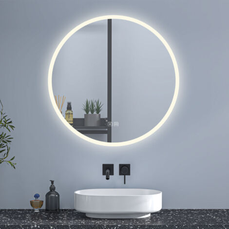 600MM 3 Colour LED Copper-free Silver Mirror,Anti-fog,Double bond Bluetooth,Infinitely Dimmable,Power Failure Memory,Touch Wall WwitchгмWall-mounted