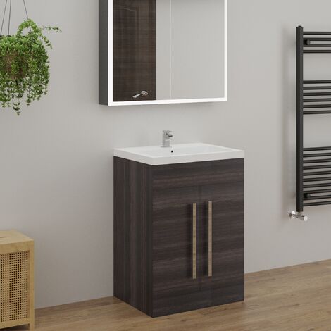 600mm Vanity Unit with Basin Bathroom Furniture Charcoal
