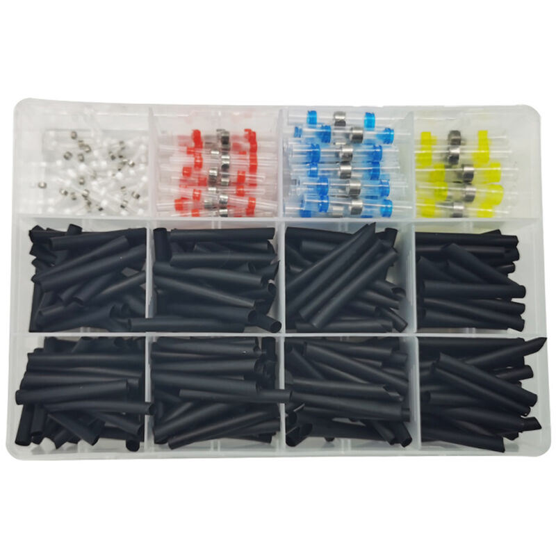 

300pcs Terminales de cableado de anillo de soldadura termocontraibles Terminal de conexion Tipo termorretractil Kit de terminal de conexion