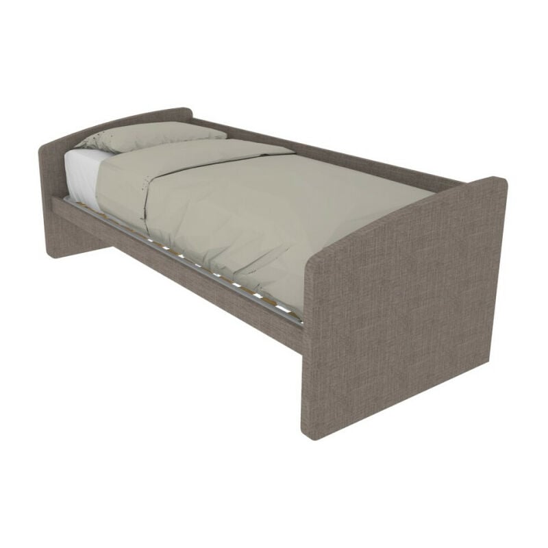600se - canapé-lit de forme simple 80x190 - gris fumée - gris fumée