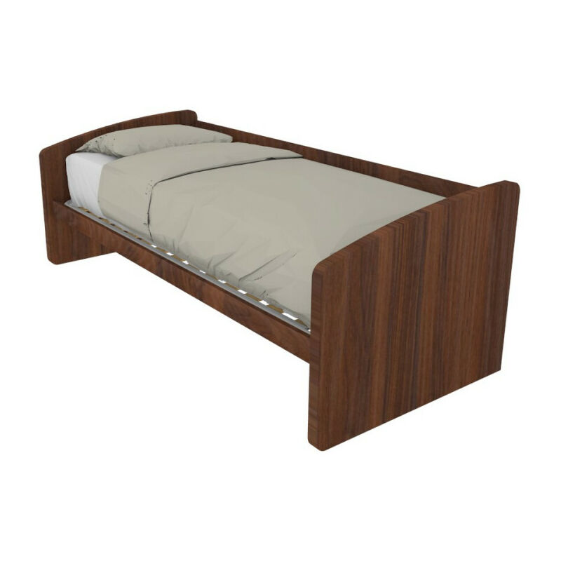 600se - canapé-lit de forme simple 80x190 - noyer canaletto - noyer canaletto