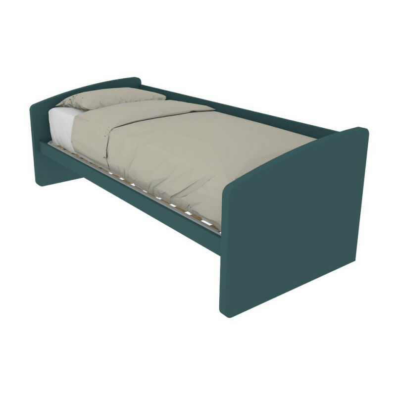 600se - canapé-lit de forme simple 80x190 - verde petrolio - verde petrolio