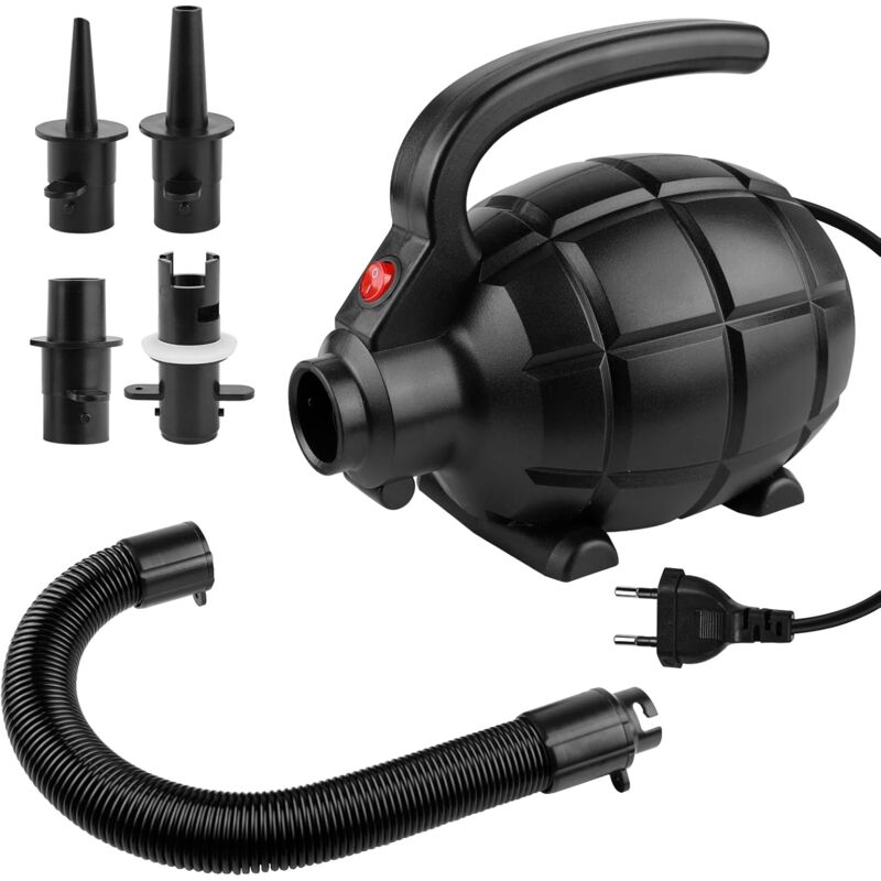 600W Pompe Électrique, Pompe à Air Électrique, Gonfleur & Dégonfleur, Gonfleur Electrique avec 4 Becs pour Matelas Gonflable, Sofa Gonflable, Piscine