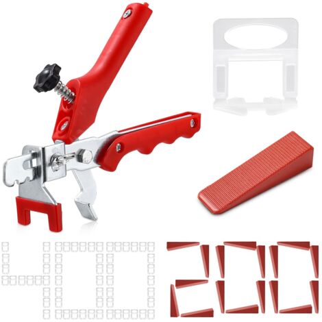 601-teiliges Fliesenverlegeset für 2-mm-Fliesen mit 400 selbstnivellierenden Fliesenkreuzen, 200 wiederverwendbaren Fliesenkeilen und 1 Zange – Fliesenverlegeset für Heimwerker und Profis