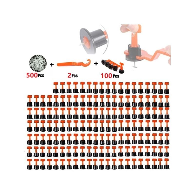 Gisam - 602 Pcs Tile Systeme Leveling Reutilisable Carrelage Niveleur Et Spacers Outils