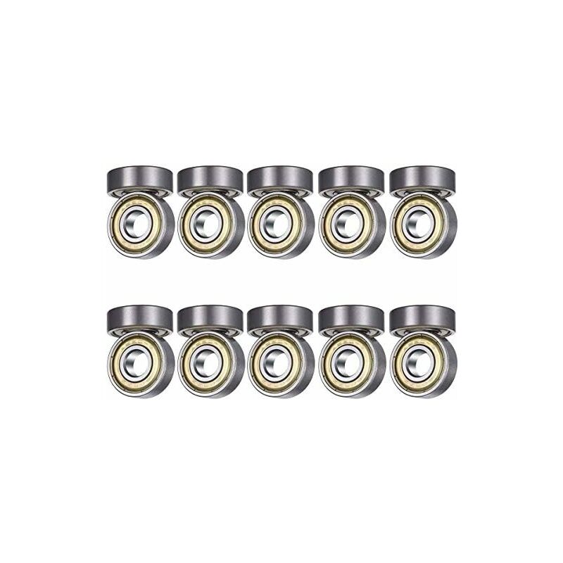 608ZZ Ball Bearings, 20 Pieces Speed Bearings Quality Ball Bearings for Inline Skateboard, Longboard, Waveboard, ABEC 7, 608 ZZ Metal Double Shielded