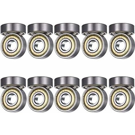 608ZZ Ball Bearings, 20 Pieces Speed Bearings Quality Ball Bearings for Inline Skateboard, Longboard, Waveboard, ABEC 7, 608 ZZ Metal Double Shielded Miniature Deep Groove, 8 x22x 7mm