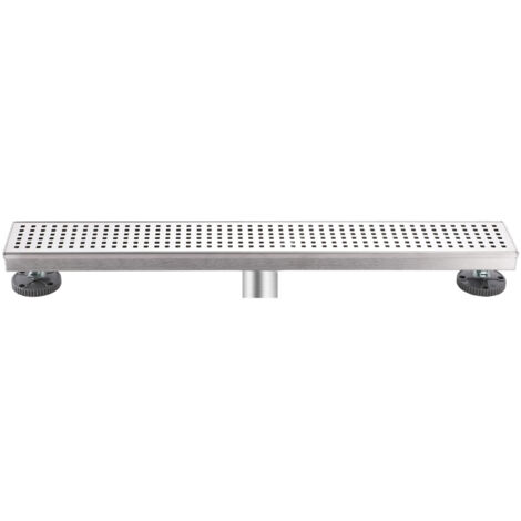 60CM Caniveau pour Douche,Caniveau de Douche en Acier INOX Siphon Sol d'évacuation à Carreler pour Salle de Bain