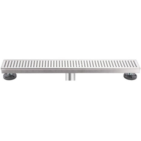 60CM Caniveau pour Douche,Caniveau de Douche en Acier INOX Siphon Sol d'évacuation à Carreler pour Salle de Bain