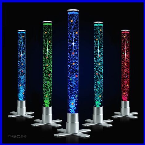 VALUELIGHTS 60cm Colour Changing Sensory Mood Silver Cross Base LED Novelty Bubble Ball Motion Lamp