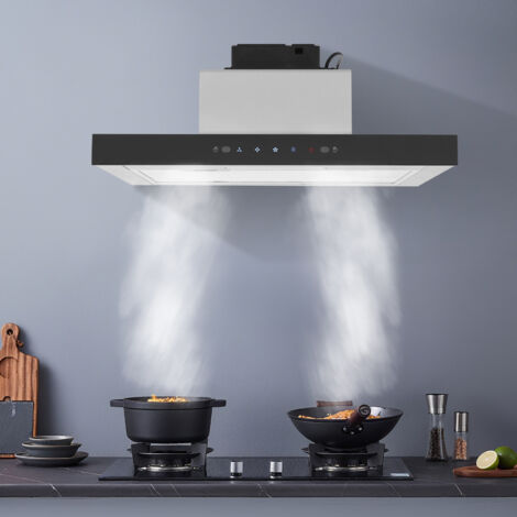 60cm Edelstahl Unterschrank-Dunstabzugshaube, LED-Lichtern, 350CFM Saugleistung