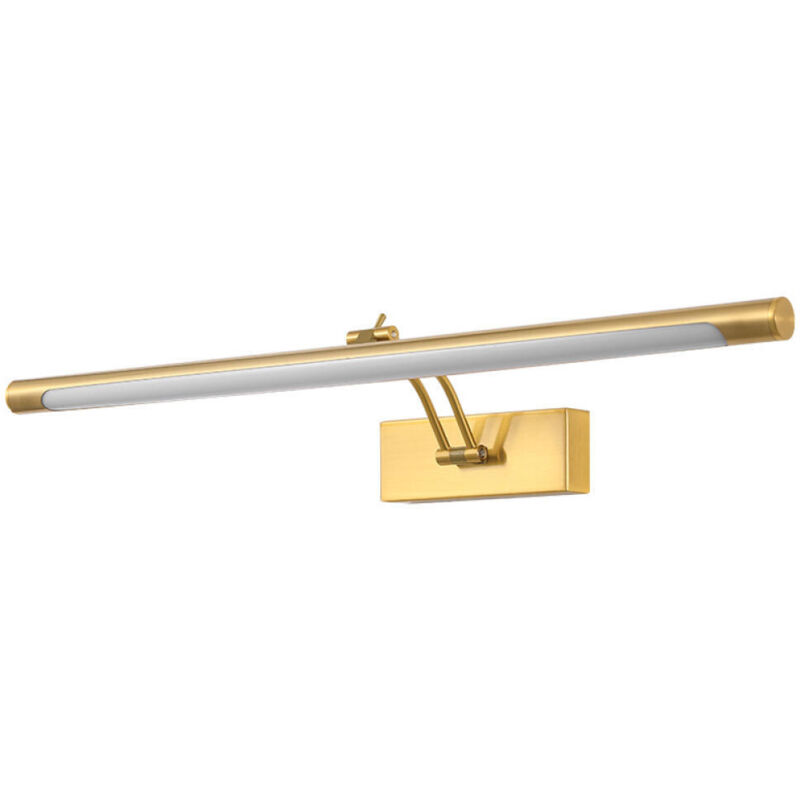 60CM Lampe à Miroir LED Salle de Bain Éclairage de Salle de Bain 12W de Température D'une Seule Couleur Lampe à Lmage LED avec Tête de Lampe Pivotante