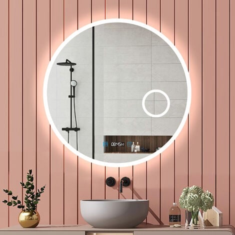 UNIQ Saugnapf-Spiegel mit LED-Licht und 10x Vergrößerung - Schwarz