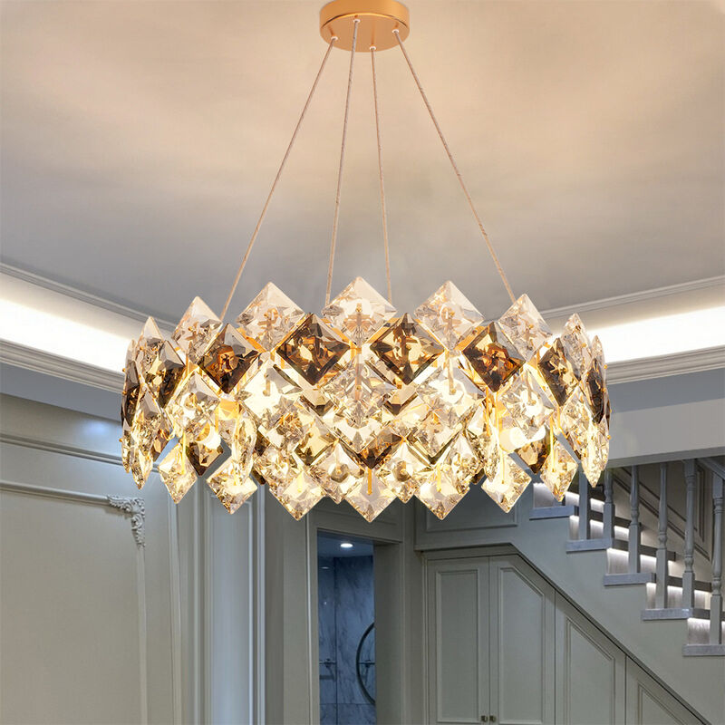 60cm Modern Crystal Chandelier Pendant Ceiling Light Wedding Bedroom Cristal Lustre