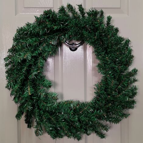 SAMUEL ALEXANDER 60cm Plain Green Christmas Wreath with 160 Tips