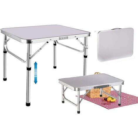 60cm Portable Folding Camping Table Aluminium Carry BBQ Desk Kitchen Outdoor Picnic