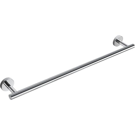 60CM Porte Serviette Mural Salle de Bain, Support Serviette Robuste en SUS304 Acier Inoxydable pour Cuisine Penderie Entrée, Chrome Poli