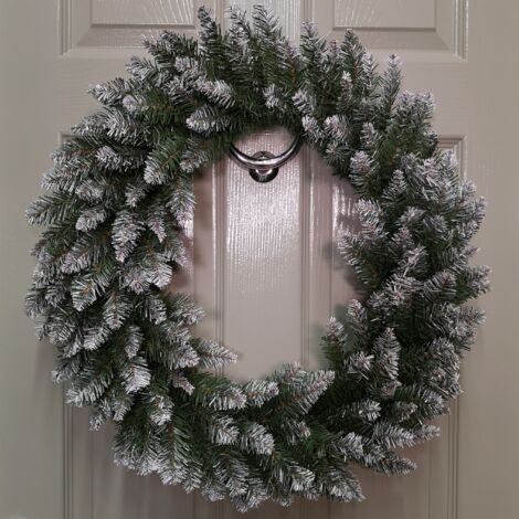 60cm Snow Tip Christmas Wreath with 160 Bullet Tips