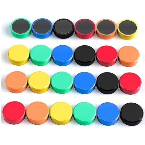 60er-Pack Magnete, Whiteboard-Magnete, Magnete für Magnettafeln, Kühlschrankmagnete, bunte runde Magnete, starke Y-Magnete