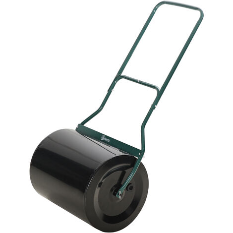 60L Steel Garden Roller Push Pull w/ Fillable Cylinder Water Rolling Drum