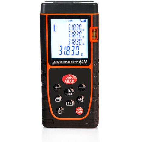 60m Laser Rangefinder, High-Precision Portable Laser Rangefinder, Infrared Measuring Instrument for Measuring Rooms, Electronic Ruler, Red