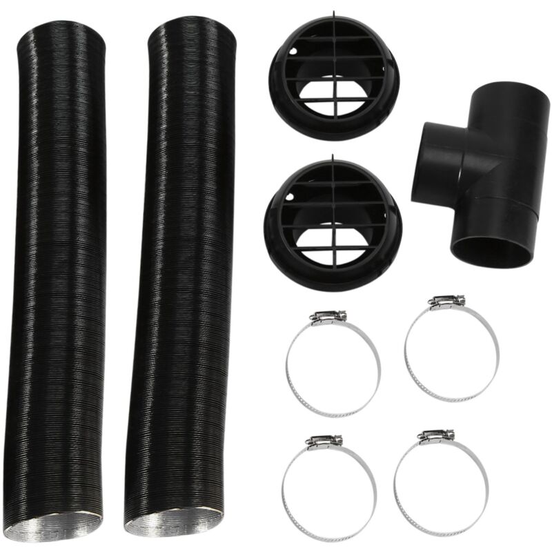Image of 60mm Auto Auto Heizung Rohr Kanal T Stück Warme Luft Outlet Vent Schlauch Clips Set für Parkplatz
