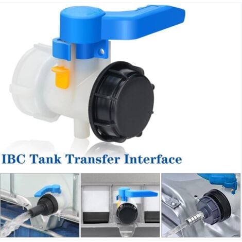 60mm IBC Adapter 60mm 1000L Tank Valve Plastic, 1000 Liter Tank Connector for Water Tank Rain,Container
