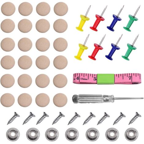 60PCS Bouton d'outils de Réparation Boucle de Toit de Voiture Punaise, Boucle Fixe de Toit de Voiture pour Rivets Automatiques de Toit Voiture Fixe Décoration Intérieur (Beige)