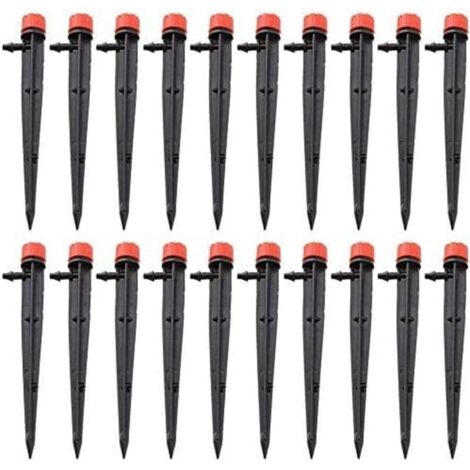 60pcs Irrigation goutteurs réglable Micro Irrigation Goutte à Goutte 8 Sortie d'eau Jardin arroseur goutteur Outil d'arrosage