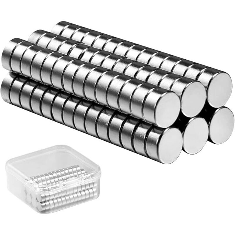 60PCS Petits Aimants de Réfrigérateur,Aimants Néodyme Puissants,Magnet Mini Aimant Frigo Punaise Métalliques pour Tableau,Images,Carte,Tableau