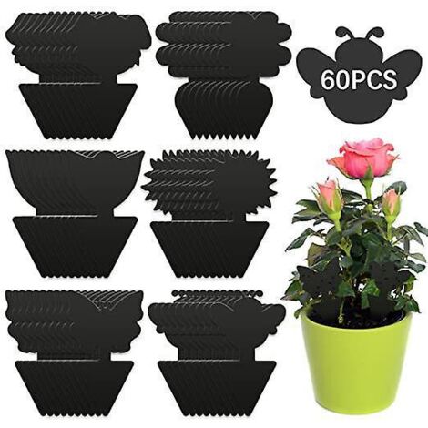 60pcs Piges  Insectes, Anti Moucherons Interieur, Piges Englues Autocollants Colle Double-face Tanche Jaunes, Protection Des Plantes Fleur Fruits,