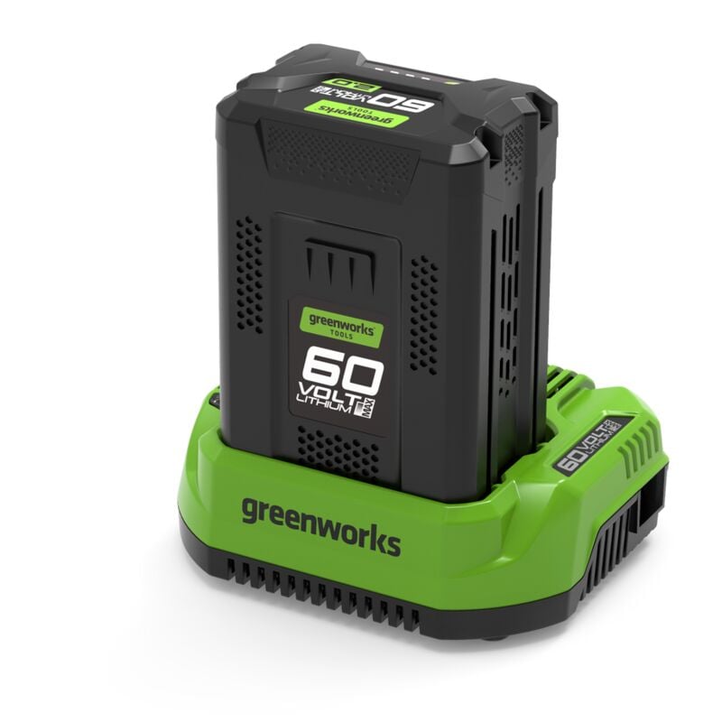 Greenworks - Batterie 60V 2Ah et chargeur universel GSK60B2 (Li-Ion 60V 2Ah puissance 120W 2A adaptée à tous les outils et batteries de la série 60V