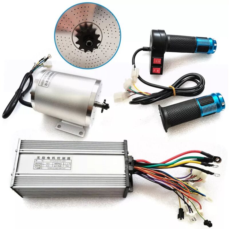 60V bldc Motor Kit 2000W Brushless Controller pour scooter électrique