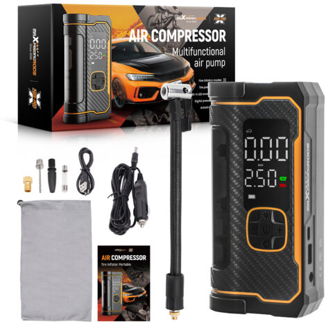 60W Compressore d'aria portatile For pneumatici con manometro digitale