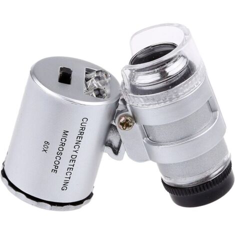 60X mini Loupe LED UV bijoutier lumineux